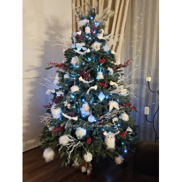 Umelý vianočný stromček Fabian 3D + 2D - 220 cm