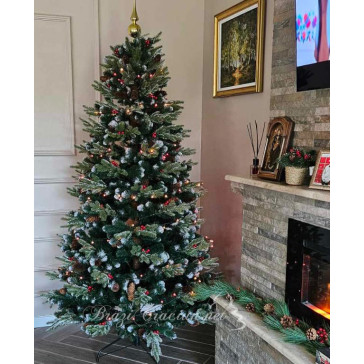 Umelý vianočný stromček Rustic 3D + 2D - 220 cm