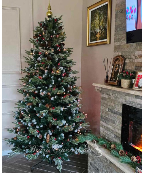 Umelý vianočný stromček Rustic 3D + 2D - 220 cm