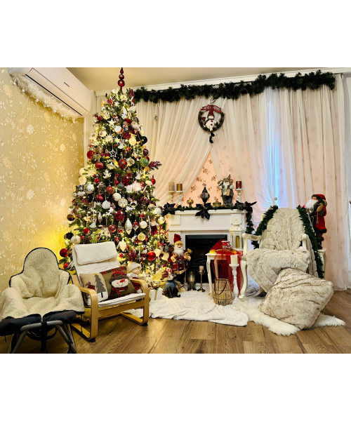 Umelý vianočný stromček Premium Lux 3D + 2D - 220 cm