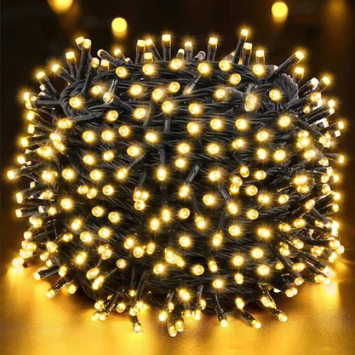 Vianočná svetelná reťaz s teplým svetlom, 200 LED, 16 m